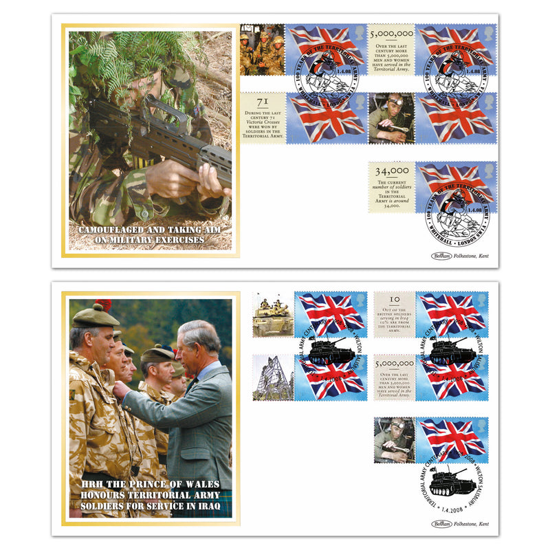 2008 100th Anniversary Territorial Army Pair of Covers