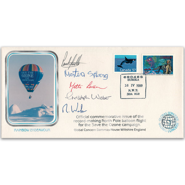 1999 Rainbow Endeavour North Pole Balloon Flight - Signed by Crew