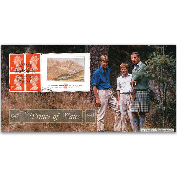 1998 Prince of Wales 50th Birthday Label - Balmoral Castle