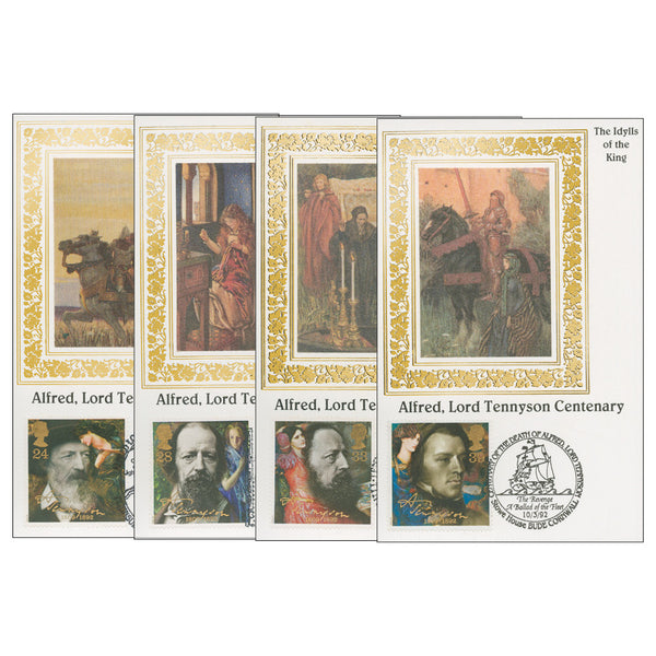 1992 Alfred, Lord Tennyson 'Silk' Postcards
