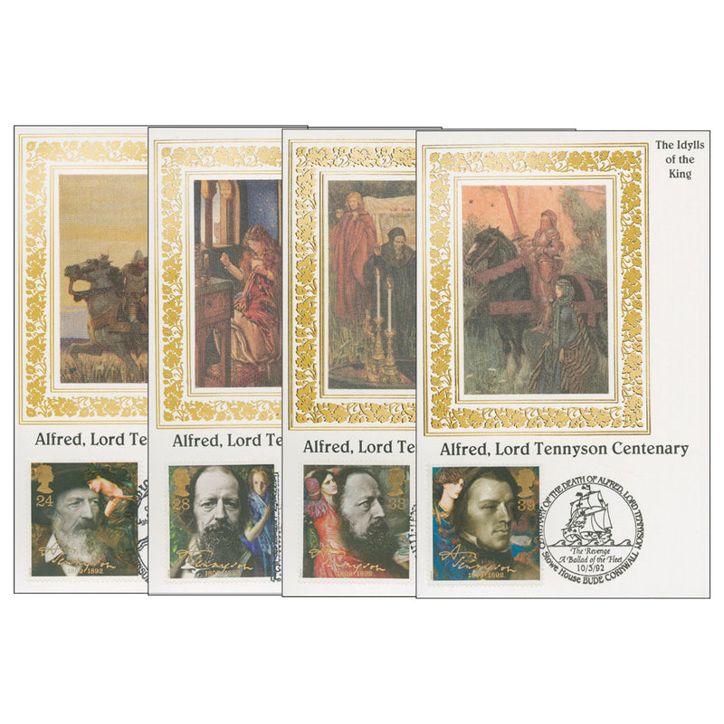 1992 Alfred, Lord Tennyson 'Silk' Postcards