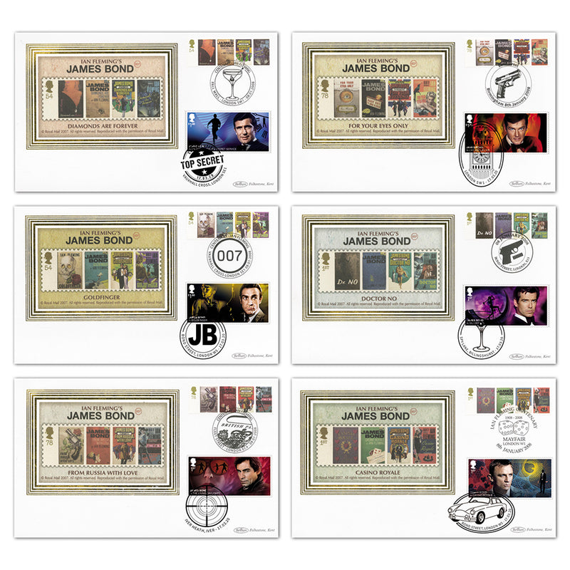 2008 James Bond Stamps BS Set - Doubled 2020