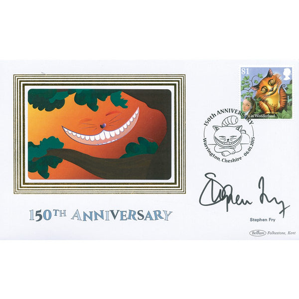 2015 Alice in Wonderland Stamps BS - 81P Cat - Signed by Stephen Fry