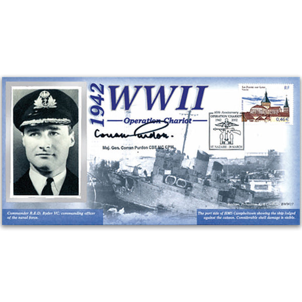 1942 Operation Chariot - Signed Maj. Gen. Purdon CBE - 60th Anniversary of WWII