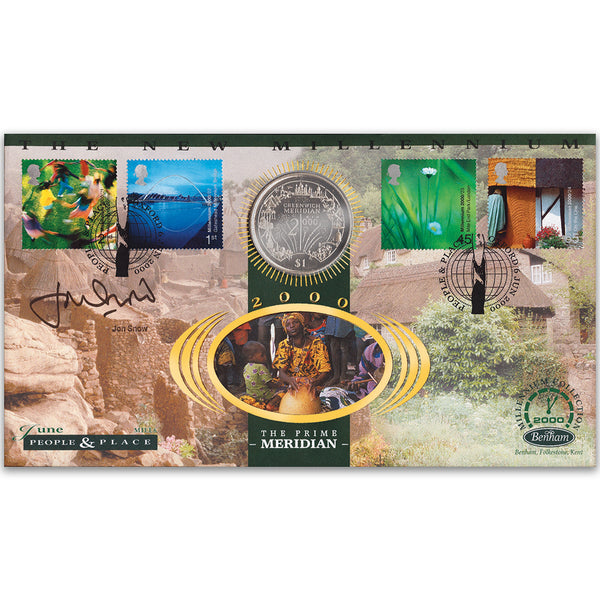 2000 People & Places Coin Cover - Signed by Jon Snow
