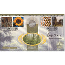 2000 Tree and Leaf Coin Cover - Signed by Sir Crispin Tickell