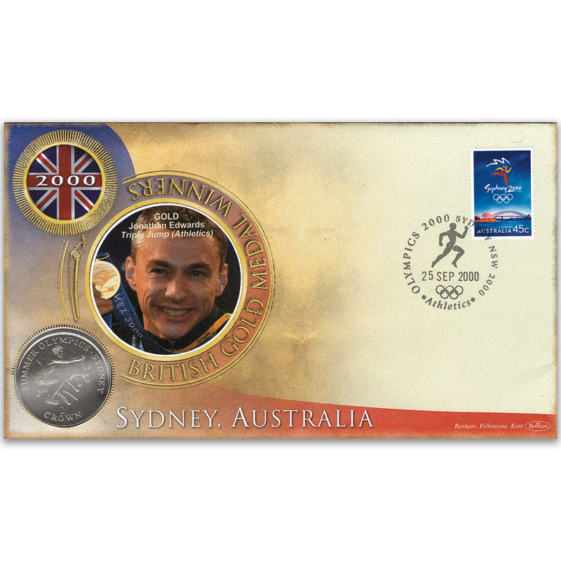 2000 Sydney Olympics Coin Cover - Jonathan Edwards