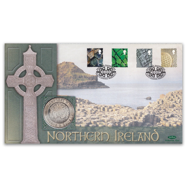 2001 Northern Ireland Pictorial Definitives Coin Cover - 25 ECU Coin