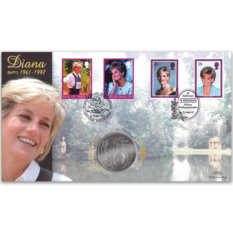 2002 Princess Diana 5th Anniversary Coin Cover