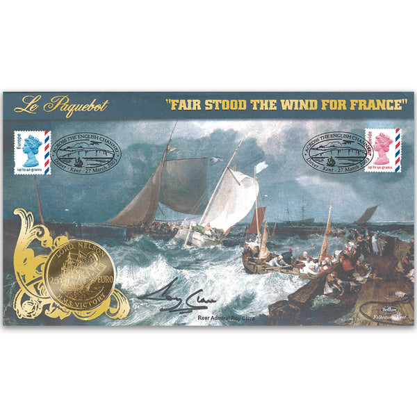 2003 Universal Stamps Coin Cover - Signed by Rear Admiral Roy Clare