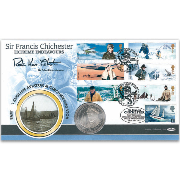 2003 Extreme Endeavours Coin Cover - Signed by Sir Robin Knox-Johnston