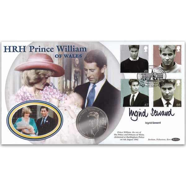 2003 Prince William's 21st Coin Cover - Signed by Ingrid Seward