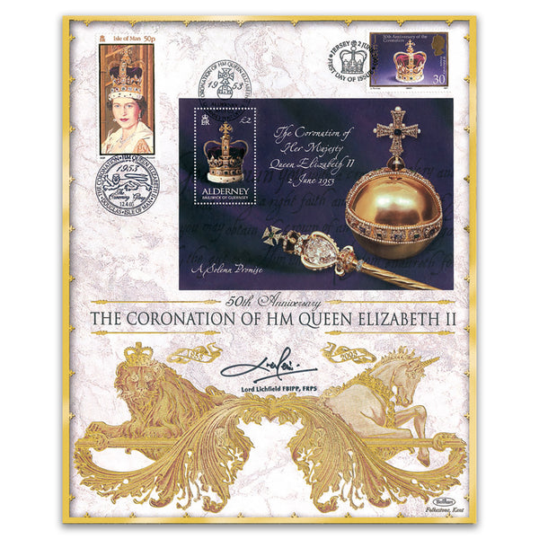 2003 Coronation 50th Cover - Trebled - Signed by Lord Lichfield