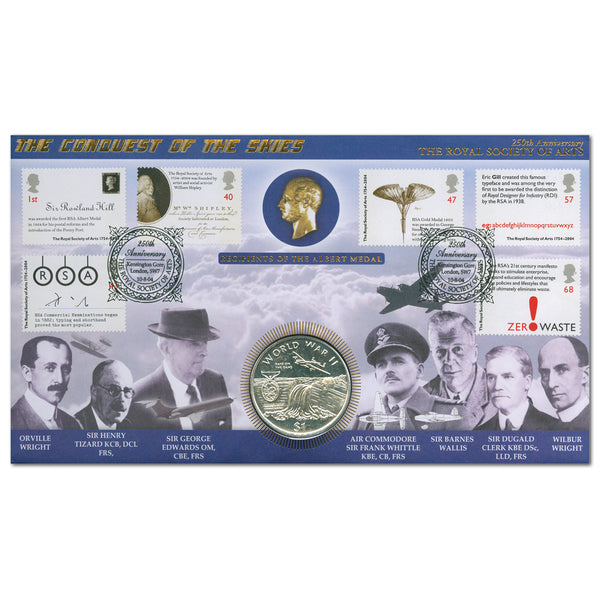 2004 Royal Society of the Arts 250th Coin Cover
