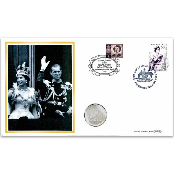 2004 Australia Royal Tour 50th Coin Cover