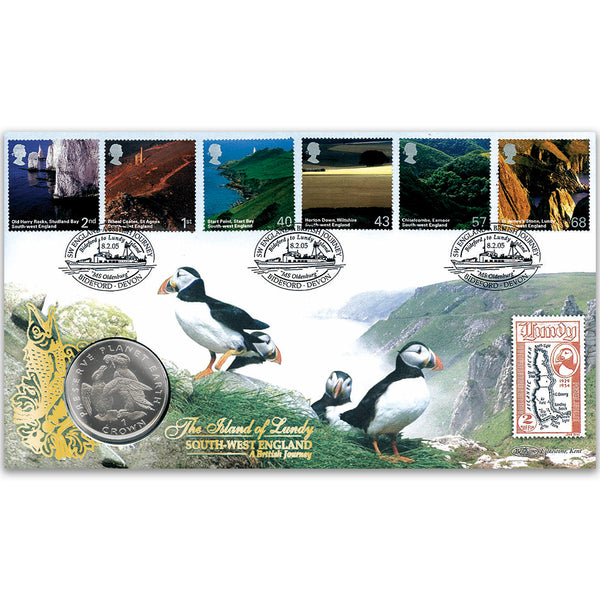 2005 British Journey: South-West England Coin Cover - 'Preserve the Planet' Coin