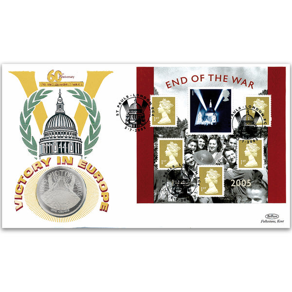 2005 End of the War Coin Cover - Victory in Europe