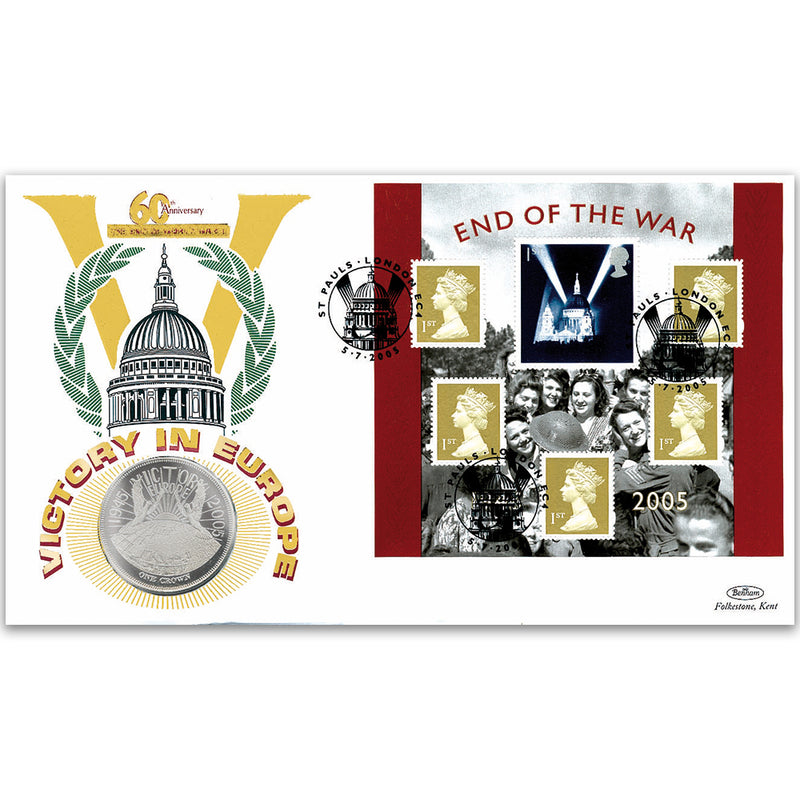 2005 End of the War Coin Cover - Victory in Europe