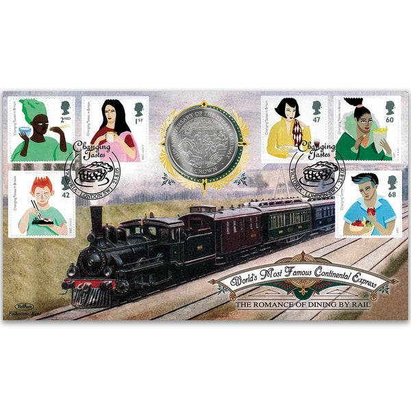 2005 Changing Tastes: Romance of Dining by Rail Coin Cover