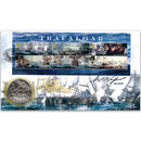 2005 Trafalgar 200th Miniature Sheet Encaps. Trafalgar Coin Signed Alex Naylor