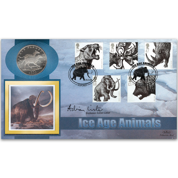 2006 Ice Age Animals Coin Cover - Signed Prof. Lister