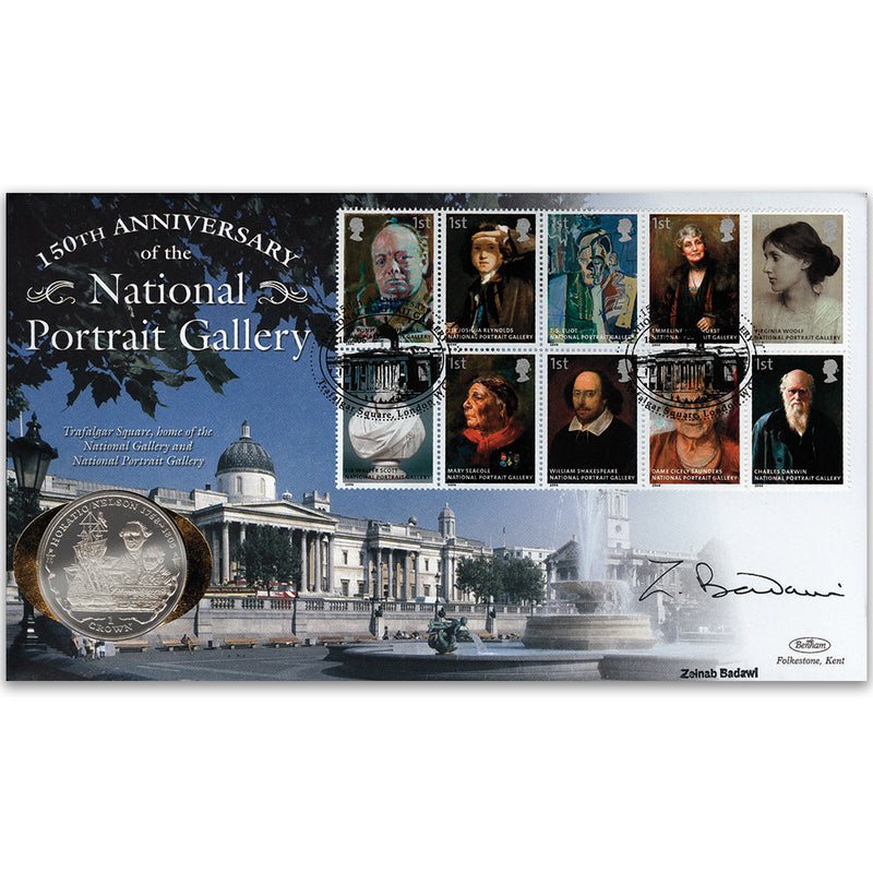 2006 National Portrait Gallery 150th Coin Cover - Signed by Zeinab Badawi