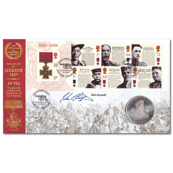 2006 Victoria Cross 150th M/S Coin Cover - Hyde Park, London - Signed by John Glanfield