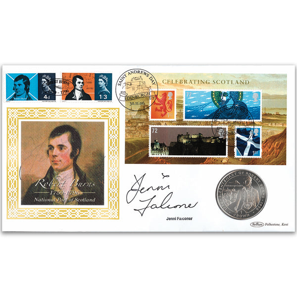 2006 Celebrating Scotland M/S Coin Cover - Signed by Jenni Falconer