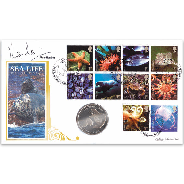 2007 Sea Life Coin Cover Signed Kate Humble