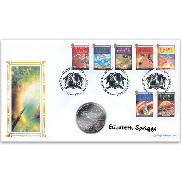 2007 Harry Potter Stamps Alternate Coin Elizabeth Spriggs Signed