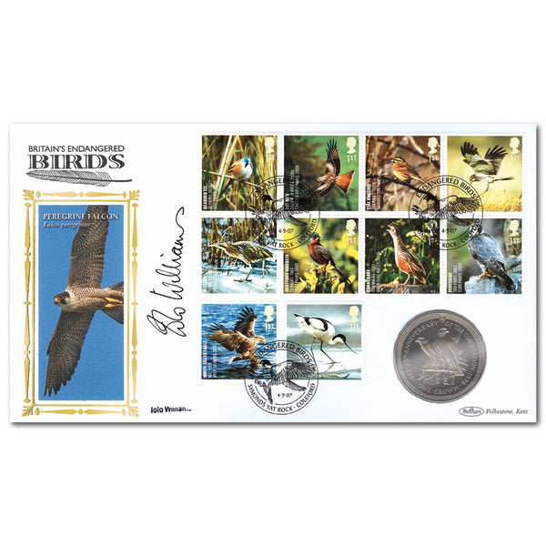2007 Endangered Birds Coin Cover - Signed by Iolo Williams