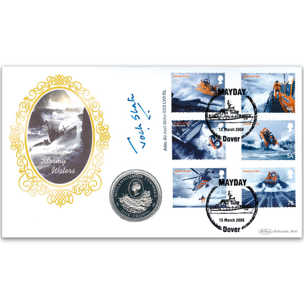 2008 SOS Rescue at Sea Coin Cover - Signed by Admiral Sir Jock Slater