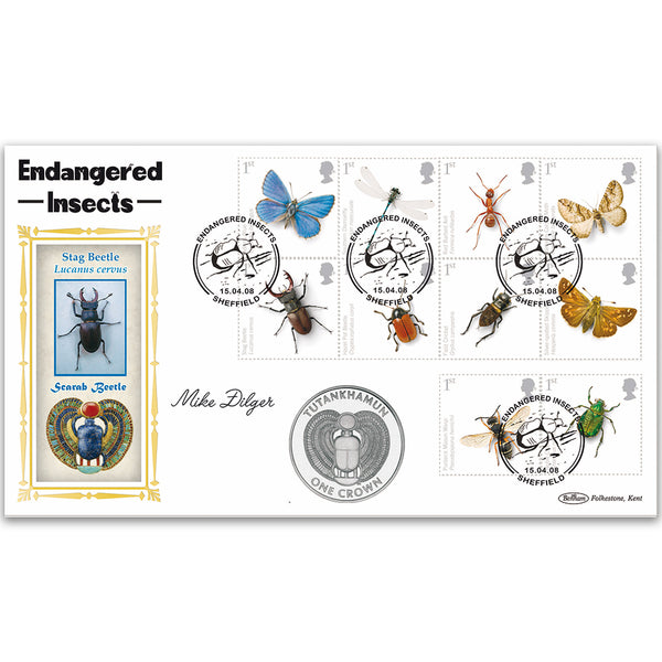 2008 Endangered Insects Coin Cover - Signed Mike Dilger