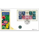 2008 Country Definitives 50th M/S Coin Cover