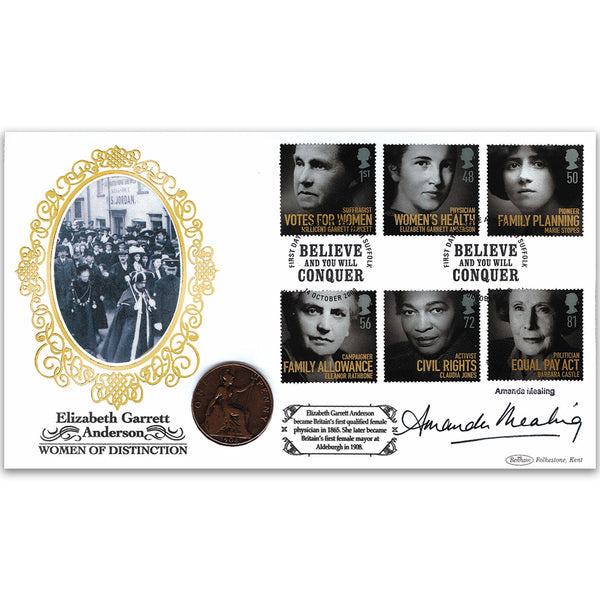 2008 Women of Distinction Coin Cover Signed Amanda Mealing