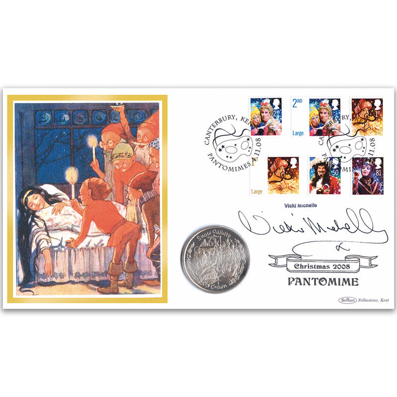 2008 Christmas Stamps Coin Cover - Signed Vicki Michelle
