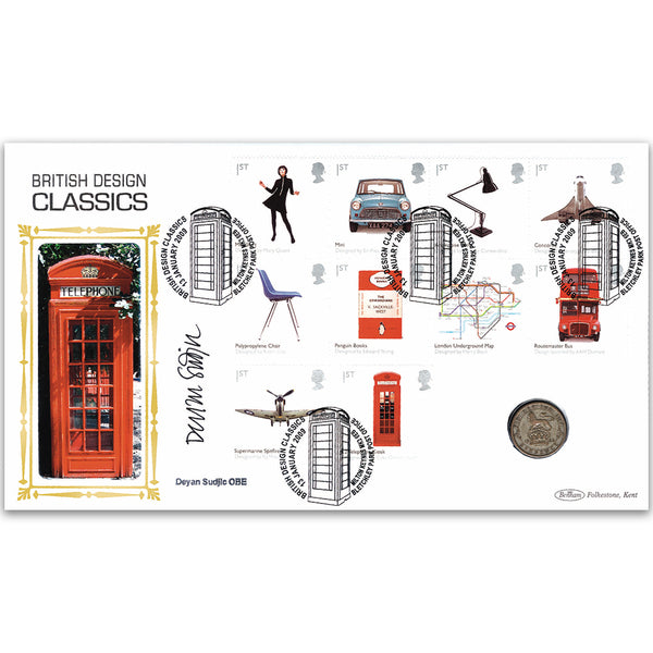 2009 Design Classics Stamps Coin Cover - Signed Deyan Sudjic