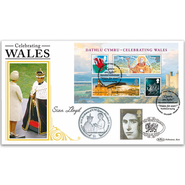 2009 Celebrating Wales M/S Coin Cover - Signed Sian Lloyd