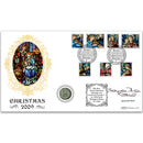2009 Christmas Coin Cover - Signed by Samantha Bond
