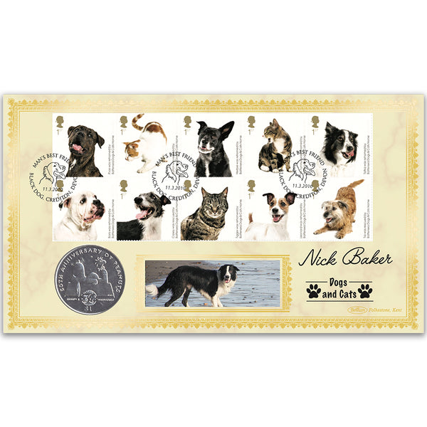 2010 Battersea Dogs & Cats Home Coin Cover - Signed Nick Baker