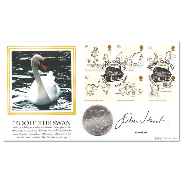 2010 Winnie the Pooh Stamps Coin Cover - Signed by John Hurt