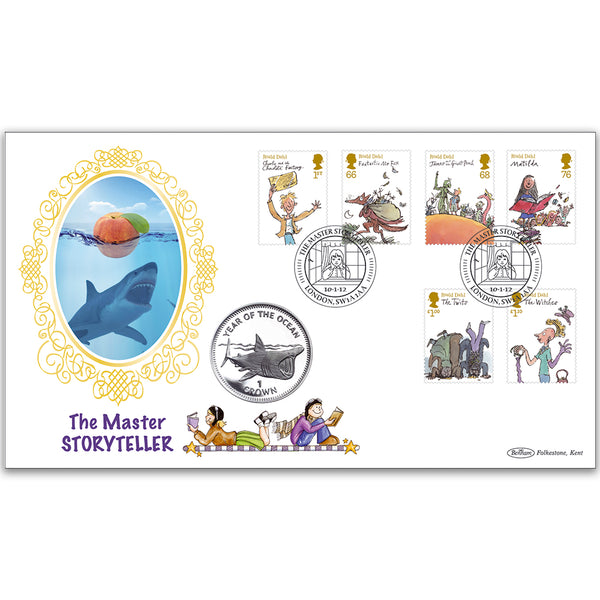 2012 Roald Dahl Stamps Coin Cover
