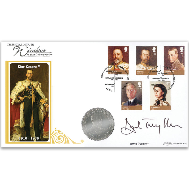 2012 House of Windsor Stamps Coin Cover - Signed David Troughton