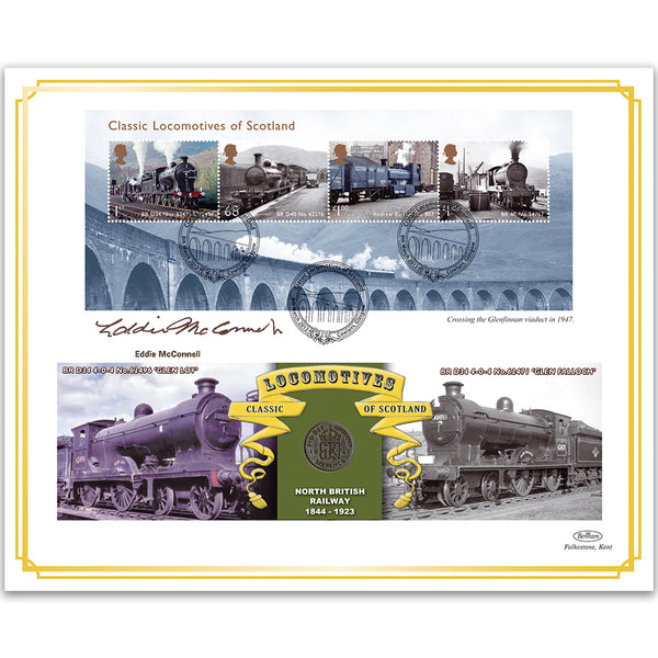 2012 Classic Locomotives of Scotland Coin Cover - Signed Eddie McConnell