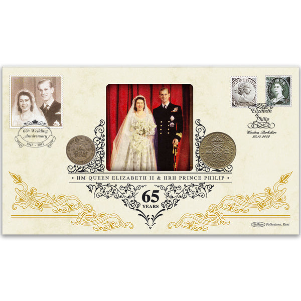 2012 65th Wedding Anniversary of HM The Queen and Prince Philip Special Coin Cover
