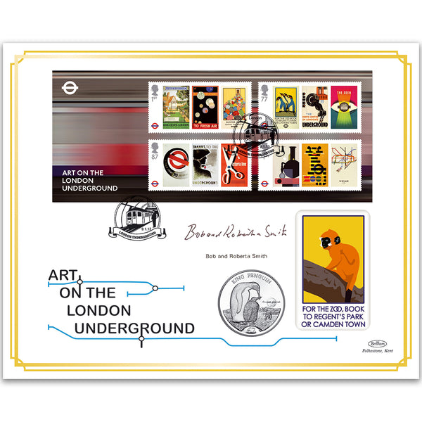 2013 London Underground 150th Anniversary M/S Coin Cover - Signed Bob & Roberta Smith