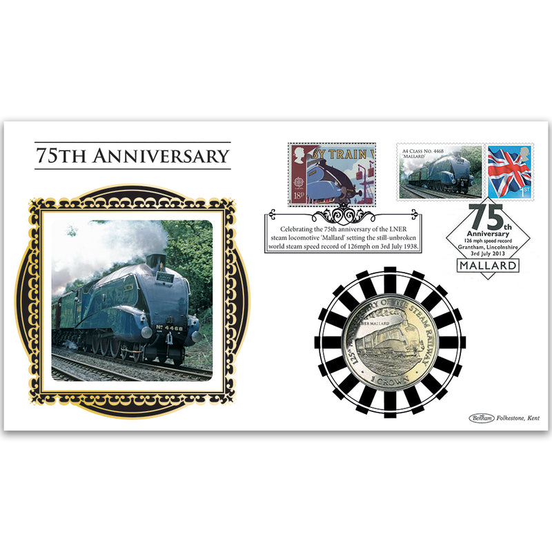 2013 Mallard Locomotive 75th Anniversary Special Coin Cover