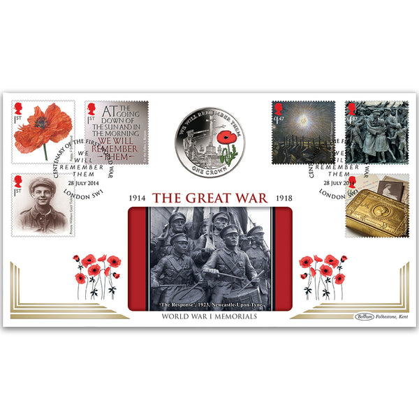 2014 The Great War Stamps Coin Cover