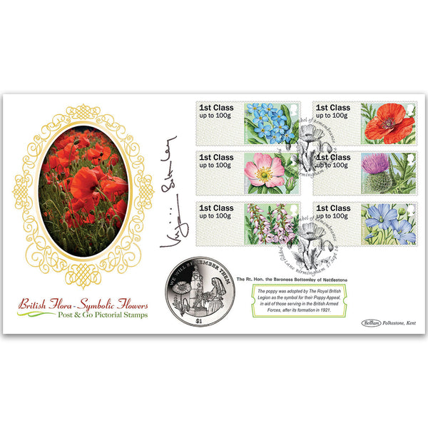 2014 Post & Go British Flora Symbolic Flowers - Signed Bottomley