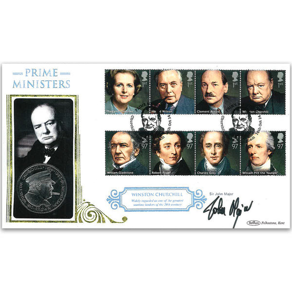 2014 Prime Ministers Coin Cover - Signed Sir John Major